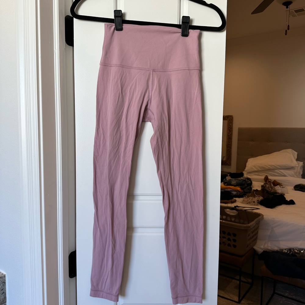 Lululemon size 4 align leggings 25” - dusty rose color